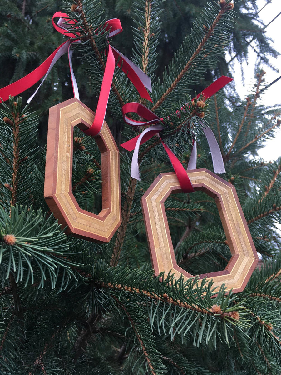 Ohio State Shape Wooden Ornament. Engraved Ohio Ornament. – C & A