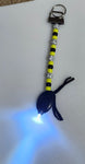 Sports Team Color Beaded Keychain w/LED Flashlight