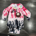 Tie Dye Li'l Buckeye One Piece - Long Sleeve