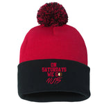 ON SATURDAYS WE GO NUTS POM-POM BEANIE