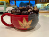 Buckeye Leaf Hand Thrown Ceramic Soup Mug