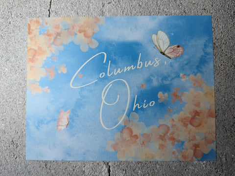 Greetings from Columbus Postcard Cherry Blossoms