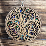 Tree of Life 3 D Holographic Mutilayered Wood Ornament