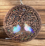 Tree of Life 3 D Holographic Mutilayered Wood Ornament