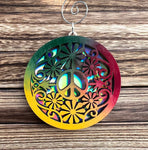 Symbol of Peace Holographic Multilayered Wood Ornament