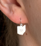 Ohio Shaped Hook Earrings - Silver or Gold