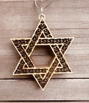 Star of David 3D Multilayer Wooden  Ornament