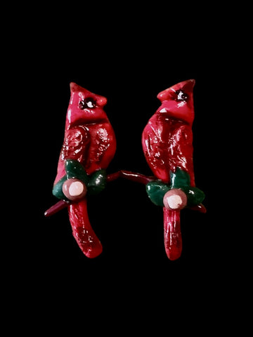 Ohio Cardinal Post Earrings