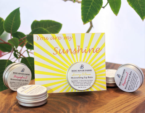 You Are My Sunshine Greeting Card with Lip Balm