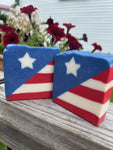 Red White and Blueberry Artisanal Soap